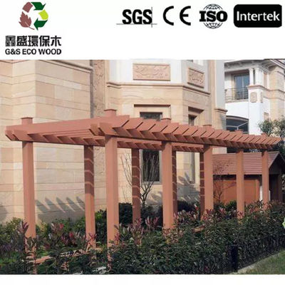 Bahan Pergola Komposit Butir Kayu Tahan Jamur Pergola WPC 5.4M 5.9M