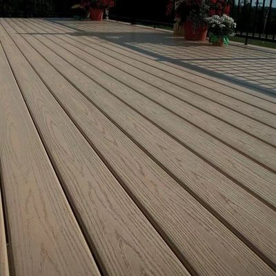 Artistic Brown Eco Wood Composite Decking Co Extrusion Wpc Antijamur