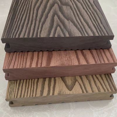 140 X 21mm WPC Solid Decking Plastic 25mm Wood Composite Sheets Lantai Laminasi