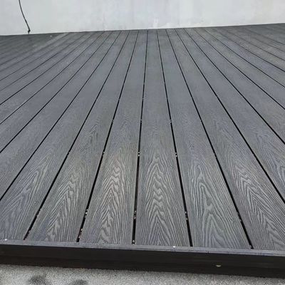 Outdoor House Menghias Lantai Komposit Plastik Kayu Co Extruded Decking 50mm