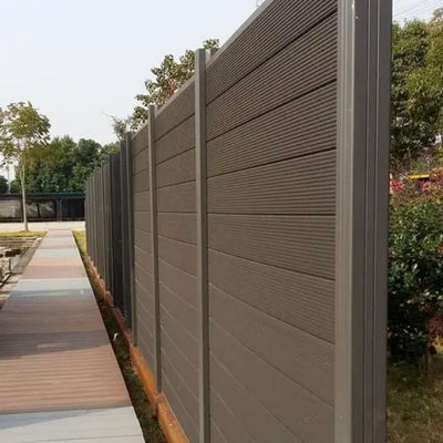 Panel Pagar WPC Tahan Cuaca 200 X 200 Mm Eco Outdoor Grey Composite Fence Panels