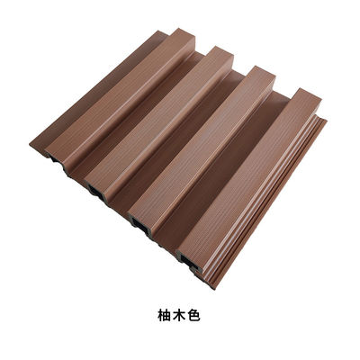 Ketahanan UV Wpc Wall Cladding Fade Resistant Railway Platform Panel Dinding Eksterior Wpc