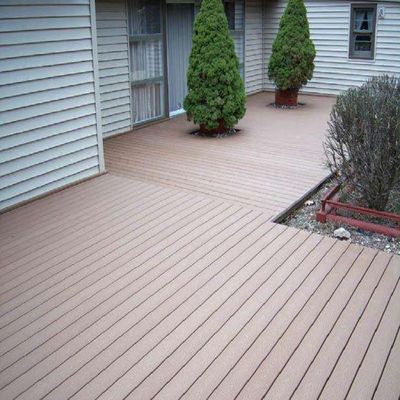 Ubin Lantai Komposit Plastik Kayu yang Dapat Didaur Ulang 140 X 25mm Decking Komposit Padat