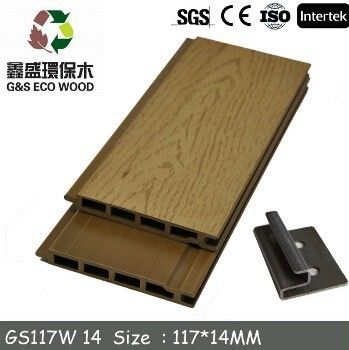 Coffee 4m WPC Outdoor Wall Cladding Omposite Wpc Exterior Wall Panel Sliding 177 X 28MM