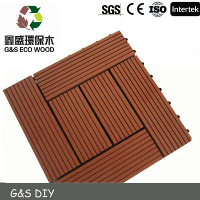 300 X 300 Wpc Panel Dinding Dekoratif Lantai Kayu Redrose Ubin Dek Saling Diy