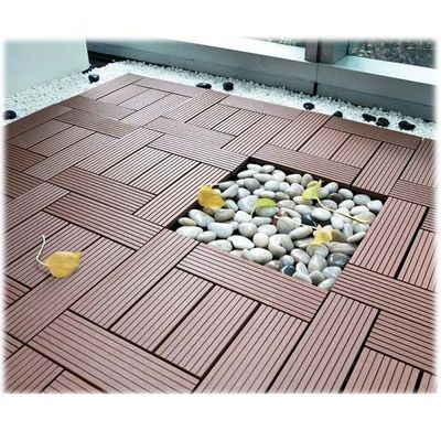 300 X 300 Wpc Panel Dinding Dekoratif Lantai Kayu Redrose Ubin Dek Saling Diy