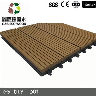 300 X 300 Wpc Panel Dinding Dekoratif Lantai Kayu Redrose Ubin Dek Saling Diy