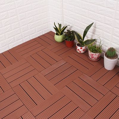 Anti Korosi WPC DIY Decking 300 X 300 X 22mm Anti Rot Wpc Decking Outdoor