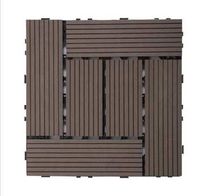 Instalasi Cepat Taman 23mm Diy Decking Tiles UVproof Wpc Exterior Cladding