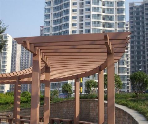 Ramah Lingkungan WPC Pergola Komposit HDPE Pergola Kayu Modern Tahan Air