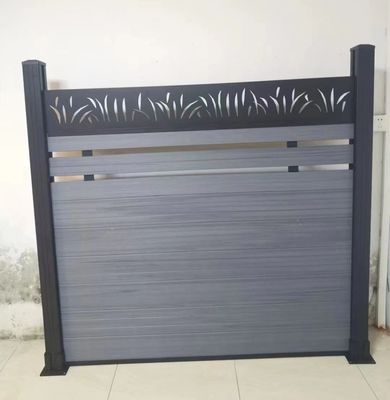 Papan Pagar Wpc Perlawanan UV Panel Pagar Komposit 200 X 200 Mm 6ft