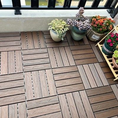 SGS DIY Tiles Papan Berongga Wpc Tidak Beracun Anti Busuk 146 X 22mm Papan Berongga Wpc