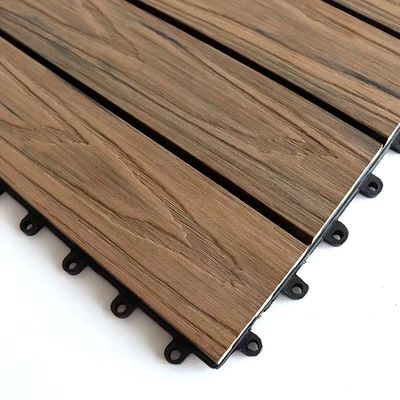 Abu-abu 300 X 300mm WPC DIY Decking Moisture Proof Wpc Wall Cladding Interior