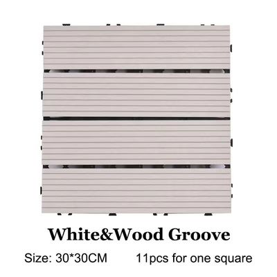 White Portable DIY Wpc Easy Deck Terrace Panel Dinding Wpc Dalam Ruangan 310 X22 Mm