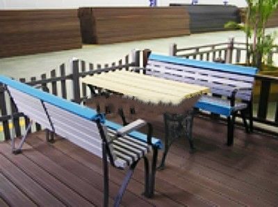 Solid Plastic Outdoor Park WPC Chair Polimer WPC Garden Bench Wood Plastic Composite