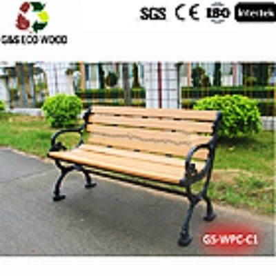 Solid Plastic Outdoor Park WPC Chair Polimer WPC Garden Bench Wood Plastic Composite