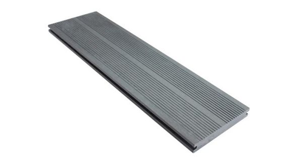 Grey 35% HDPE Extruded Plastic Decking Panel Dinding Luar Wpc Ramah Lingkungan